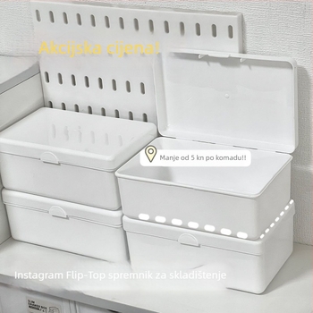 Stolna kutija za pohranu – PP plast, 100% novi materijal – 1 L kapacitet – moderni minimalistički dizajn – otporna na prašinu