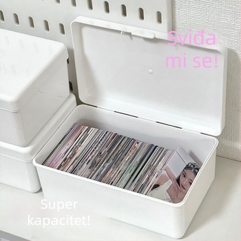 Stolna kutija za pohranu – PP plast, 100% novi materijal – 1 L kapacitet – moderni minimalistički dizajn – otporna na prašinu