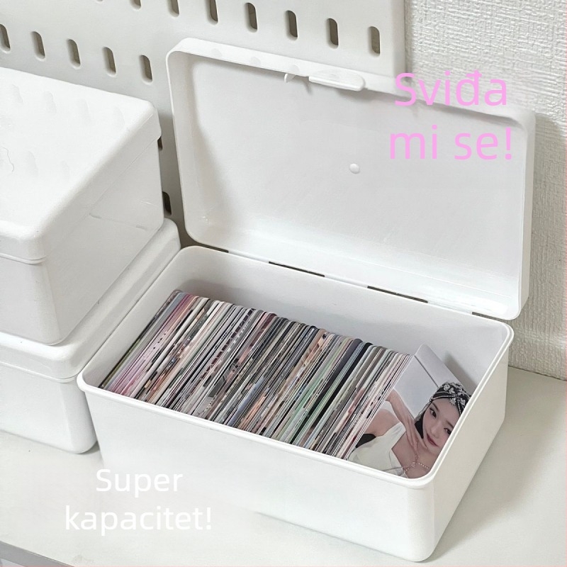 Stolna kutija za pohranu – PP plast, 100% novi materijal – 1 L kapacitet – moderni minimalistički dizajn – otporna na prašinu