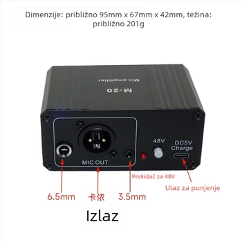 Rhythm Imagination M-20 audio sučelje s 48V fantom napajanjem za kondenzatorske i dinamičke mikrofone