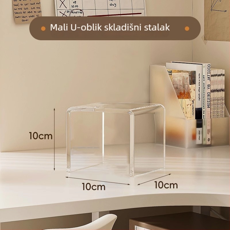 Višeslojni organizator za ormar ispod ogledala, metalna konstrukcija s plastičnim dijelovima, model E6990, moderni minimalistički stil, mogućnost otiska logotipa
