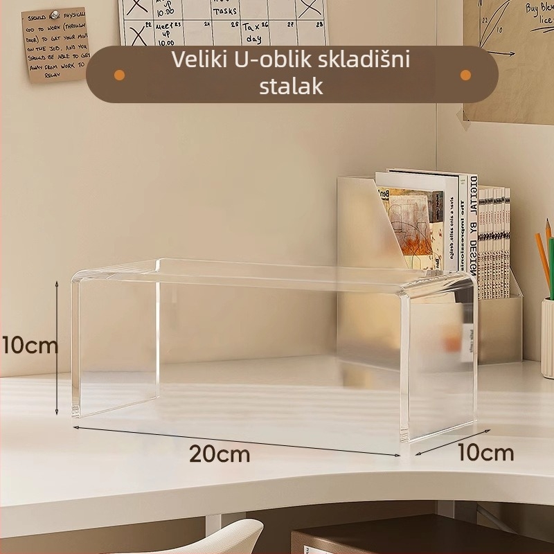 Višeslojni organizator za ormar ispod ogledala, metalna konstrukcija s plastičnim dijelovima, model E6990, moderni minimalistički stil, mogućnost otiska logotipa