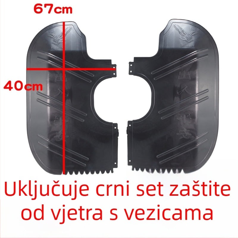 Prednji blatnik za motocikl sa vjetrobranom — Dodatak, Otporan na habanje, Zaštita od vjetra