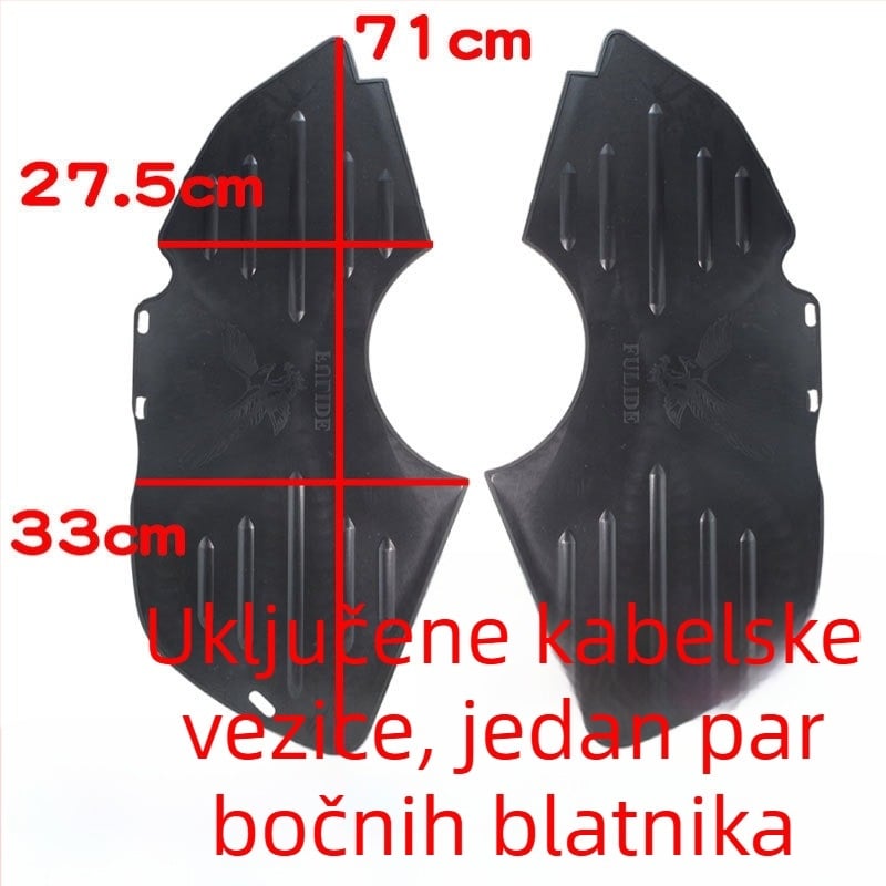 Prednji blatnik za motocikl sa vjetrobranom — Dodatak, Otporan na habanje, Zaštita od vjetra