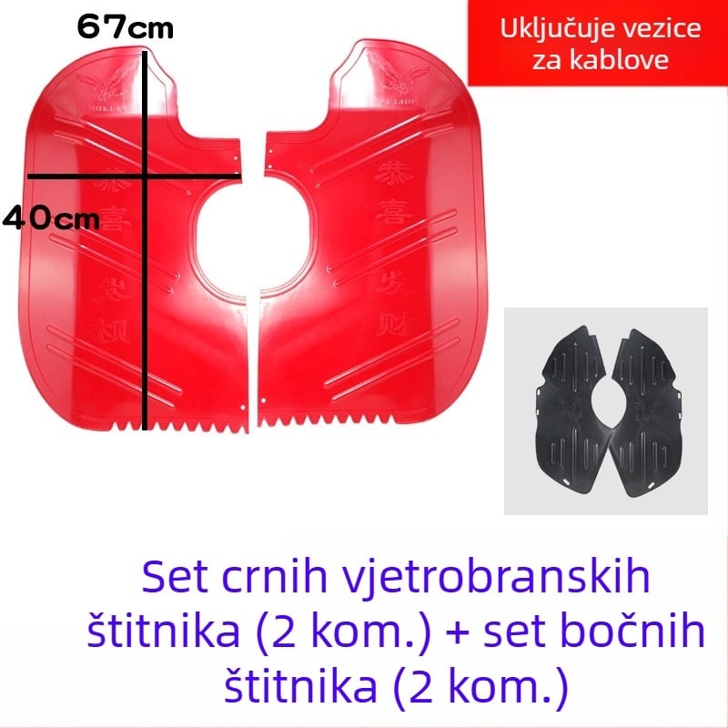 Prednji blatnik za motocikl sa vjetrobranom — Dodatak, Otporan na habanje, Zaštita od vjetra