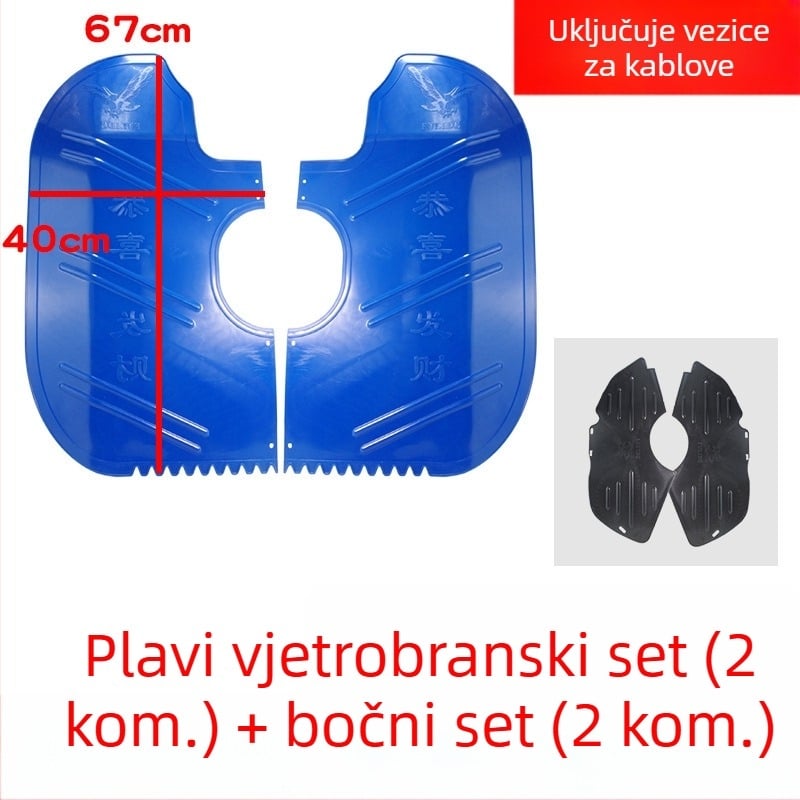 Prednji blatnik za motocikl sa vjetrobranom — Dodatak, Otporan na habanje, Zaštita od vjetra