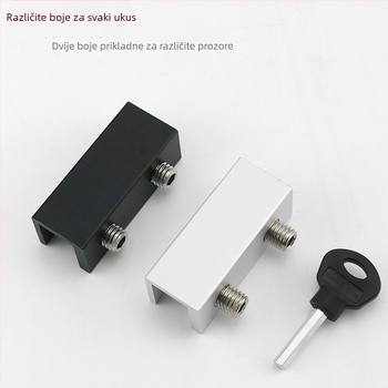 Mehanizam zaključavanja prozora od aluminijske legure, za klizne prozore, s dječjim zaključavanjem i zaštitom od krađe