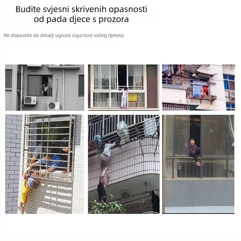 Mehanizam zaključavanja prozora od aluminijske legure, za klizne prozore, s dječjim zaključavanjem i zaštitom od krađe