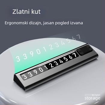 Metalni auto privremen broj za parkiranje i držač broja telefona – ukras, Kaibu care, model VLB, podrijetlo Dongguan, mogućnost tiska logotipa