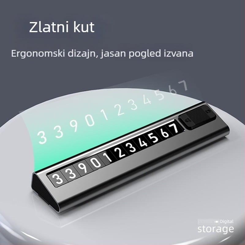 Metalni auto privremen broj za parkiranje i držač broja telefona – ukras, Kaibu care, model VLB, podrijetlo Dongguan, mogućnost tiska logotipa