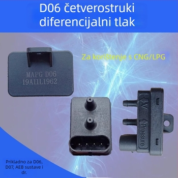 Senzor diferencijalnog tlaka za LPG/CNG vozni plin sustav, model D06 AC300, 4-vodični / 5-vodični