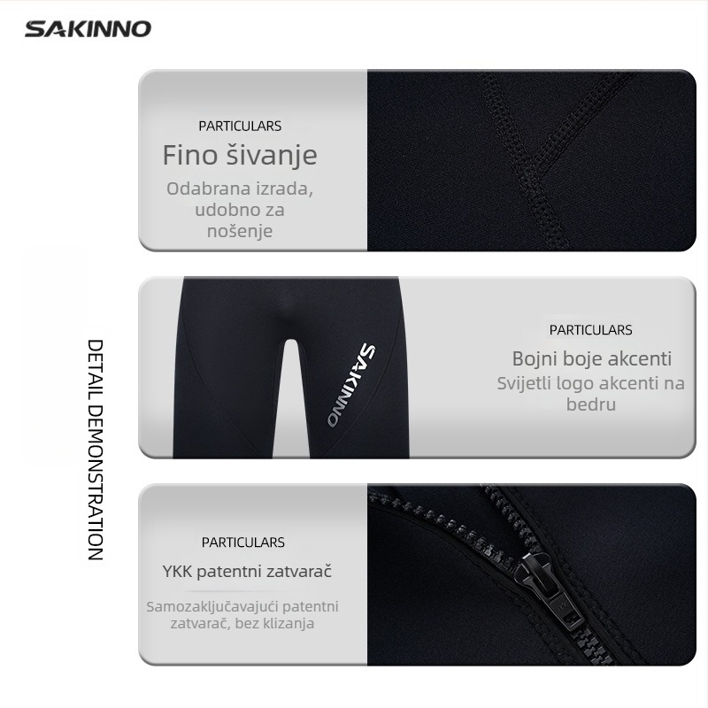 Sharkcono Neopren jednoplošni wetsuit s dugim rukavima i nogavicama – zadržava toplinu; unisex; za ronjenje
