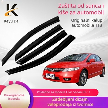 Keyuda akrilni štit za kišu Civic sedan (2006-2011) – montaža ljepilom – set od 4 kom