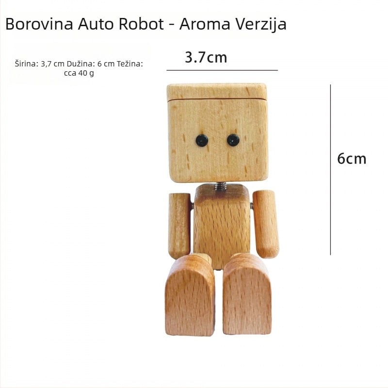 Drvena crtana figurica za automobil s aromaterapijom – dekoracija