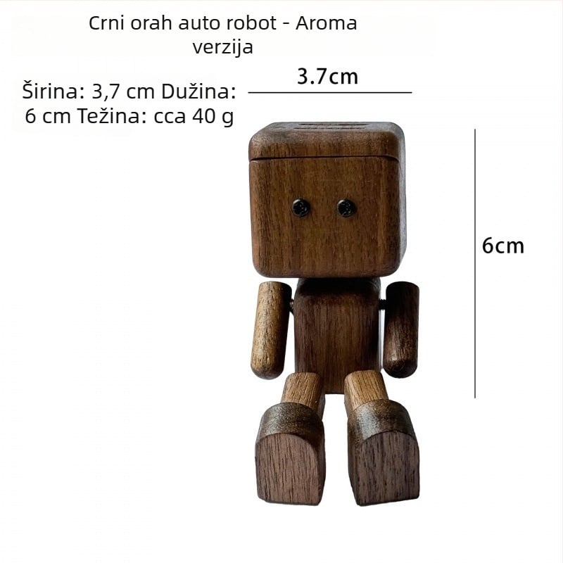 Drvena crtana figurica za automobil s aromaterapijom – dekoracija