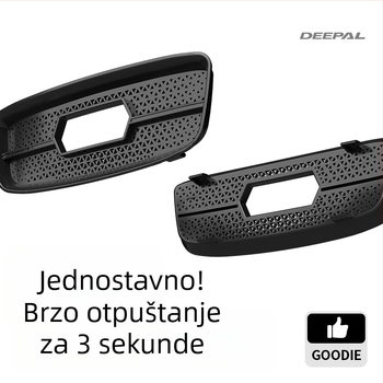 Stražnji zaštitni poklopac izlaza klima uređaja za Sl03/S07/L07/S05, plastični, montaža s usisnom čašom, reflektirajuće upozoravajuće naljepnice