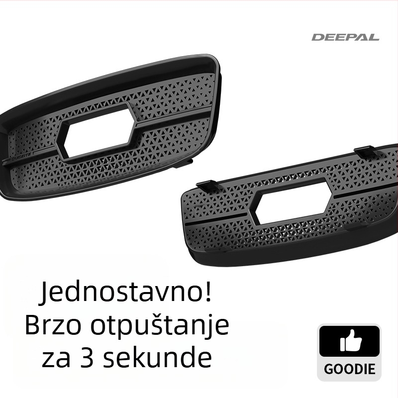 Stražnji zaštitni poklopac izlaza klima uređaja za Sl03/S07/L07/S05, plastični, montaža s usisnom čašom, reflektirajuće upozoravajuće naljepnice