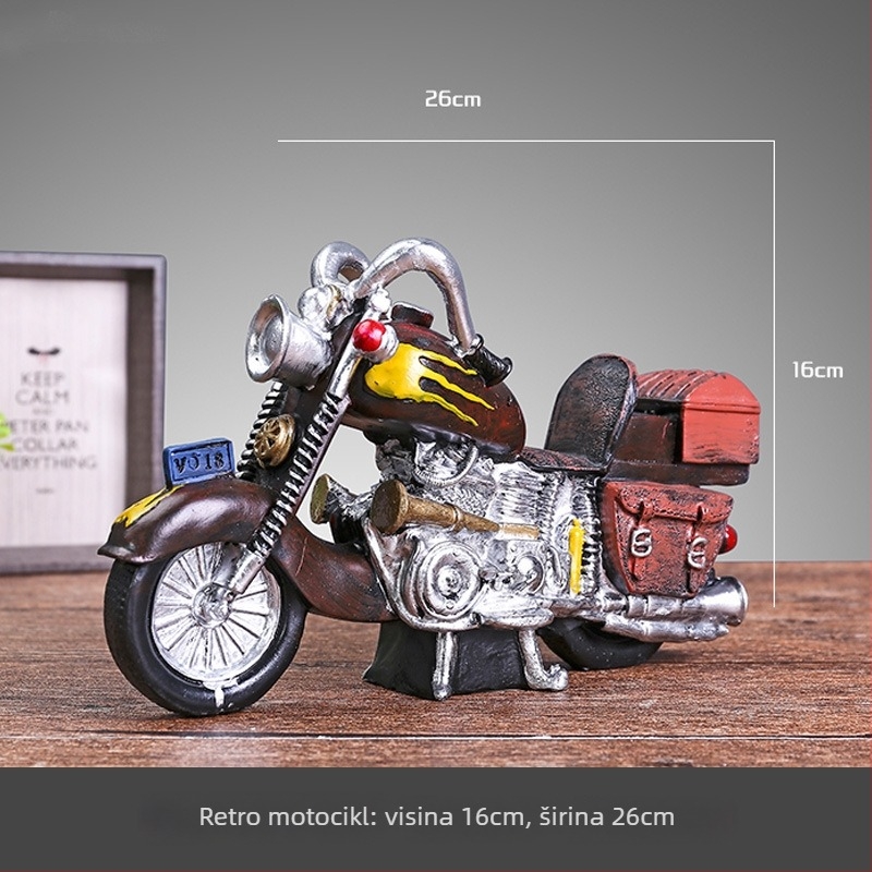 Harley motocikl model figurica od sintetičke smole – Weiyang Famous, moderni minimalistički ukras za kućni bar