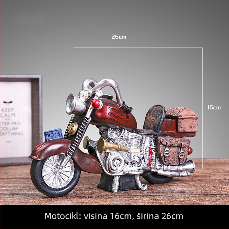 Harley motocikl model figurica od sintetičke smole – Weiyang Famous, moderni minimalistički ukras za kućni bar