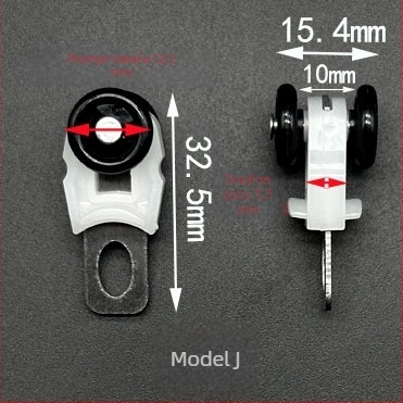 Set kolotura za zavjese na tračnici — plast/nerđajući čelik, prilagodljiv, moderan minimalistički stil