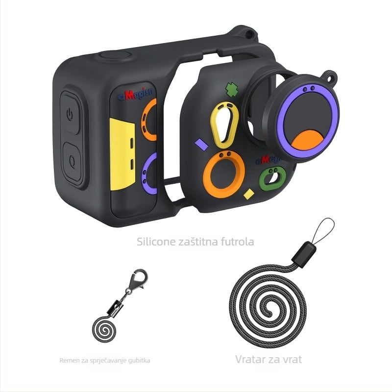 Amai silikonska zaštitna futrola za Insta360 GO Ultra – kompatibilna Tf22-a/b/c; uključuje zaštitnu kapicu za objektiv, kaiš za vrat, konac protiv gubitka objektiva i naljepnicu s logom