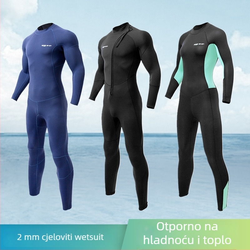 2mm neoprensko-nylon wetsuit, unisex — toplina za plivanje, hodanje po vodi i ronjenje