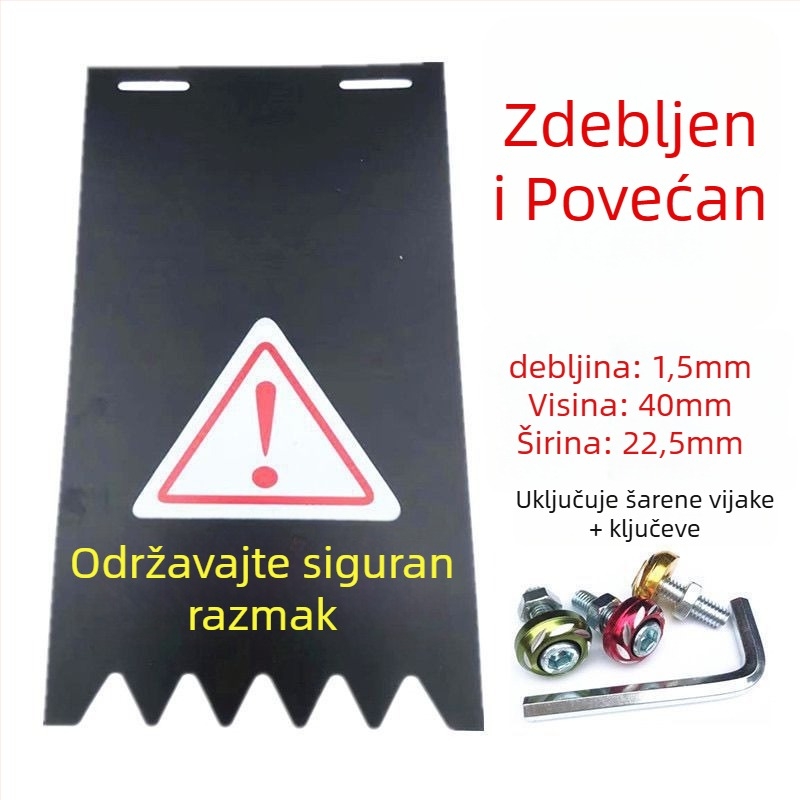 Stražnji blatnik kotača, univerzalni, prošireni i debeli, za motocikle, električna vozila i tricikle
