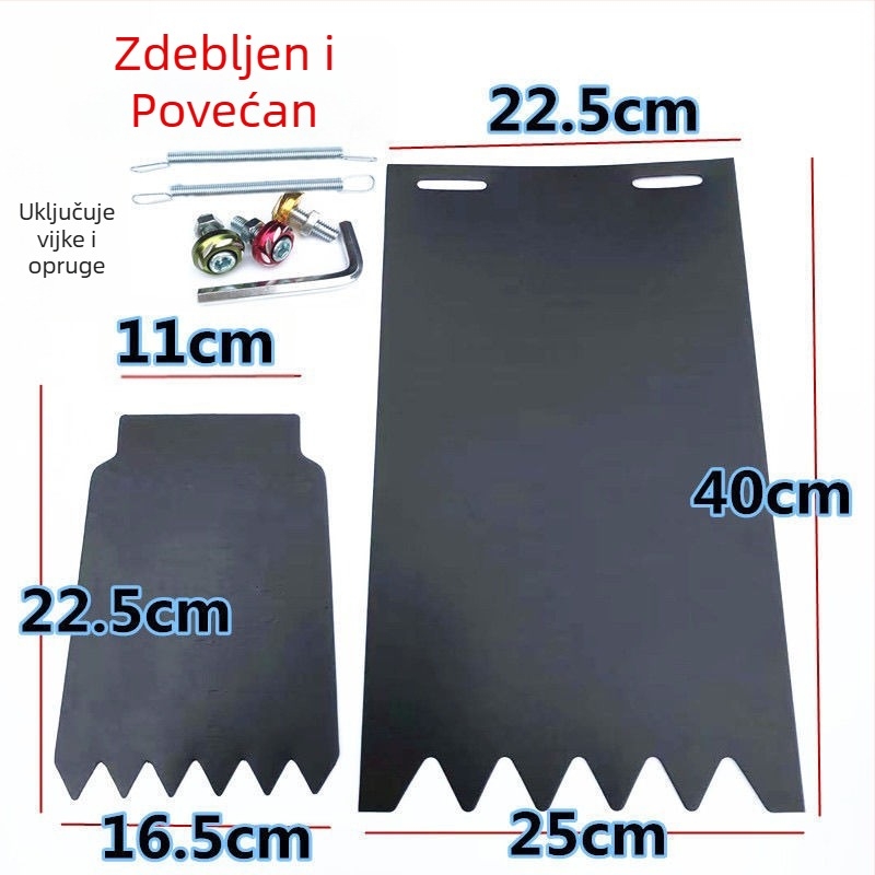 Stražnji blatnik kotača, univerzalni, prošireni i debeli, za motocikle, električna vozila i tricikle