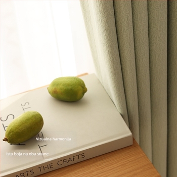 Dvostrane Chenille zavjese s Jasmine uzorkom, Francuski stil lagan luksuz, Visoko sjenčenje 71–99%, za dnevni boravak i spavaću sobu