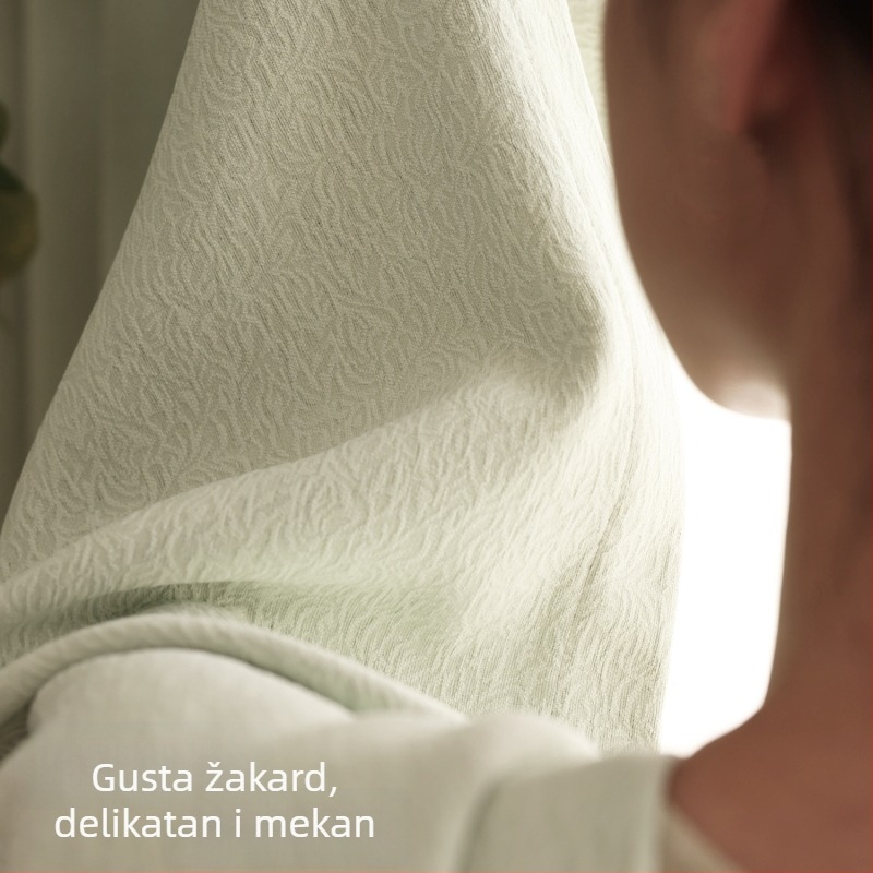 Dvostrane Chenille zavjese s Jasmine uzorkom, Francuski stil lagan luksuz, Visoko sjenčenje 71–99%, za dnevni boravak i spavaću sobu