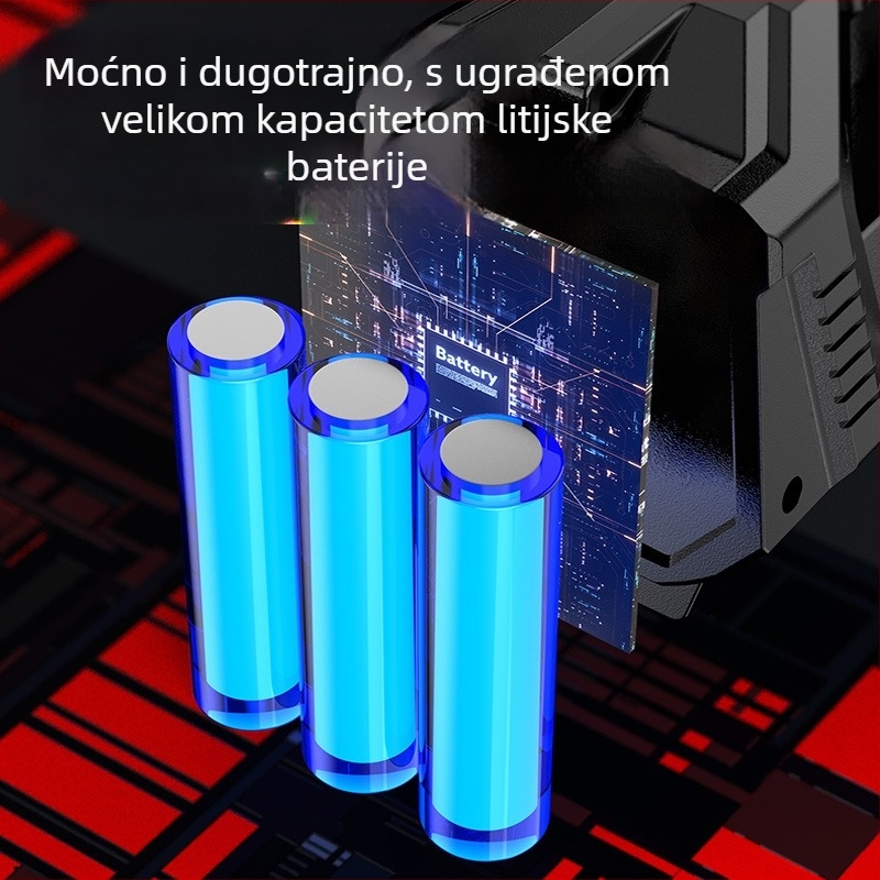 USB eksplozijski otporna LED baterija s COB bočnim svjetlom, vodootporna vanjska svjetiljka za nuždu, 5W, 1200mAh, USB punjenje, domet 100–200m