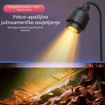 LED svjetlo za akvarij za južnoamerički pejzaž rezervoara i rast vodnih biljaka – legura, 8/12W