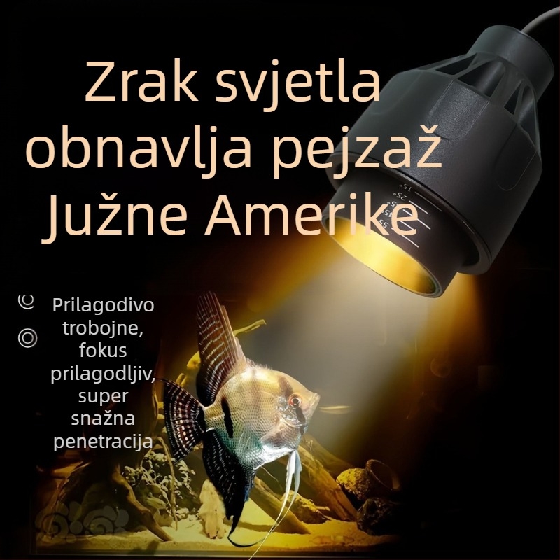LED svjetlo za akvarij za južnoamerički pejzaž rezervoara i rast vodnih biljaka – legura, 8/12W