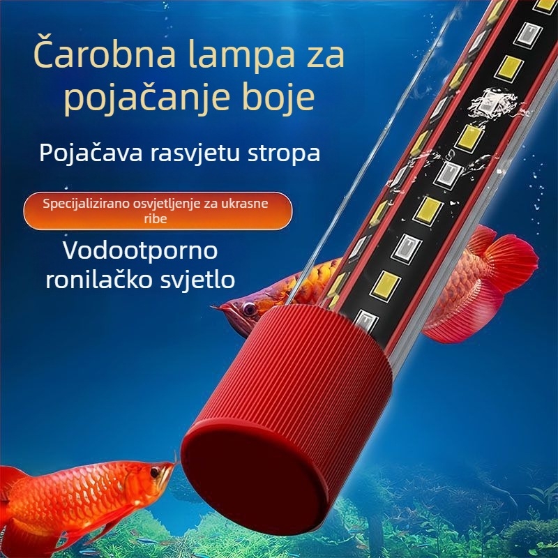 Podvodno akvarijsko osvjetljenje, vodootporno, štedljivo, visokog sjaja za poboljšanje boja i atmosfere