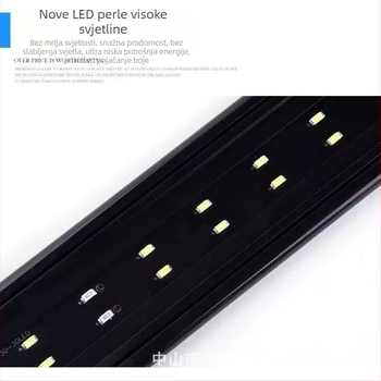 Quanlong LED rasvjeta za akvarij s držačem i klipsom za vodene biljke
