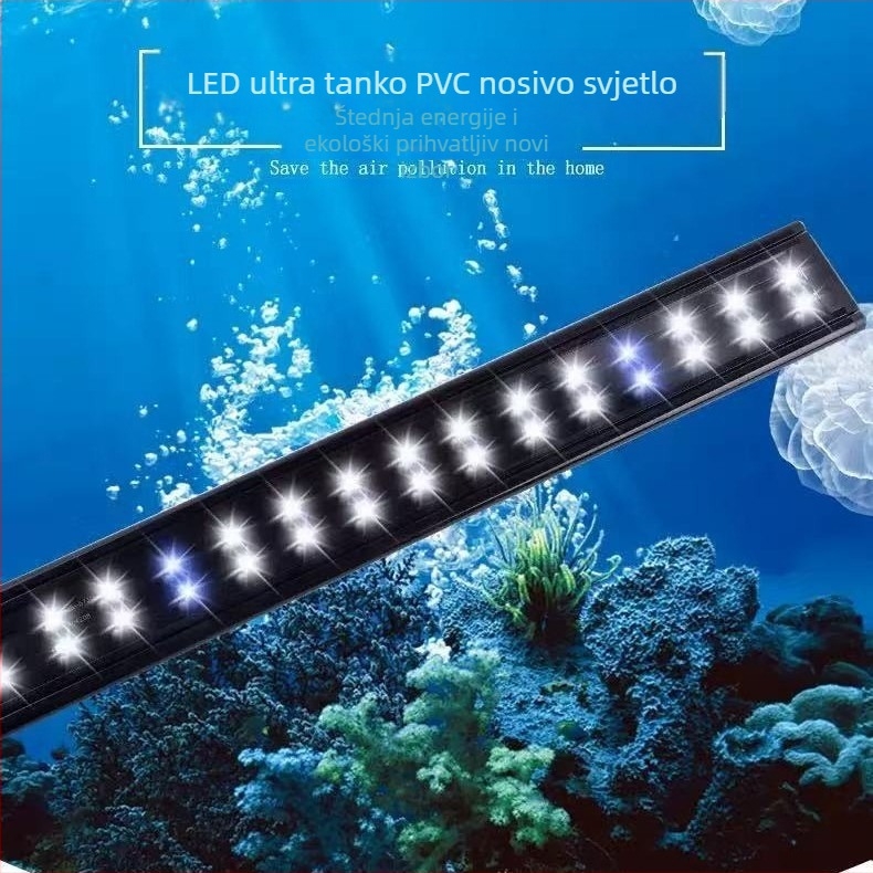Quanlong LED rasvjeta za akvarij s držačem i klipsom za vodene biljke