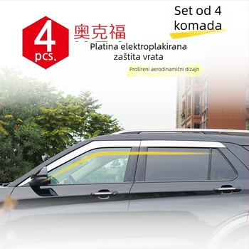 Ford Explorer ABS dekorativni kišni štit za prozore, 4 kom, samoljepljivo, kompatibilno s modelima od 2020.