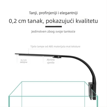 X5 LED klip lamp za akvarij s visokim jasom, plavo-bijela svjetlost, tanak dizajn, za male akvarije