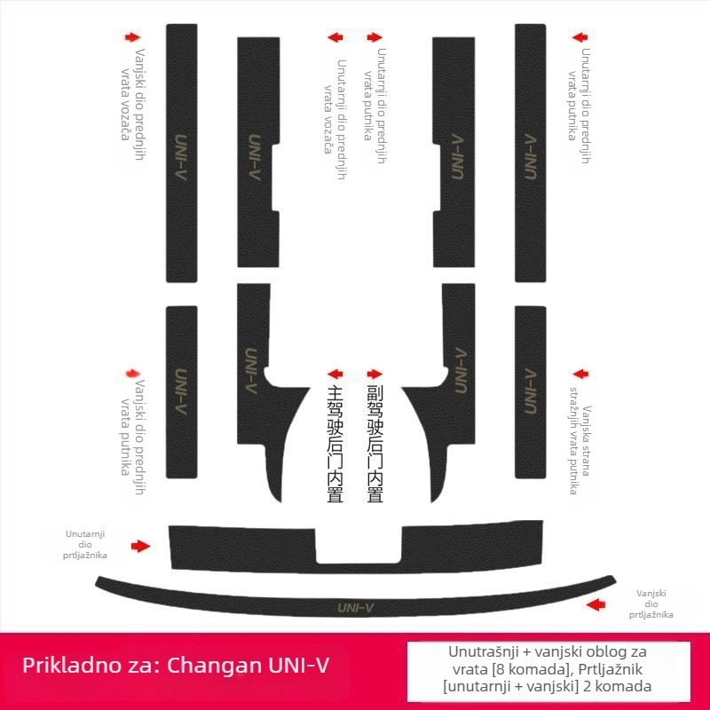 Changan Univ zaštitnik praga automobila s ulaznim pedalom – zaštita od ogrebotina i sudara – auto dekorativni dodatak