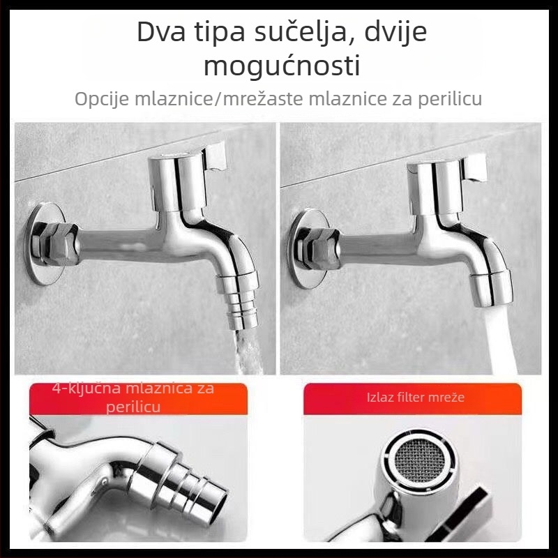 Zidni mesingani ventil za perilicu rublja, model 3051, keramički disk ventil, 15 mm ulaz/izlaz