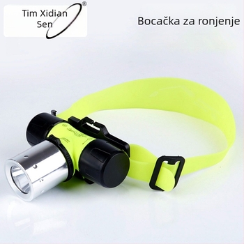 Podvodna LED čelna svjetiljka, 5W LED, napajanje 18650, ABS kućište, domet 100–200 m