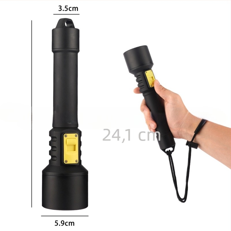 Redland Ponovno punjiva 40W aluminijska podvodna svjetiljka LED, baterija 18650/26650, domet 100–200 m