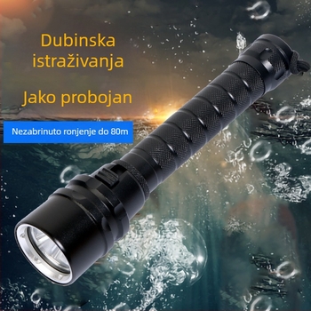 LieWolf potapljačka LED svjetiljka, 3 LED, tijelo od aluminijske legure, 20W, domet 200–500 m