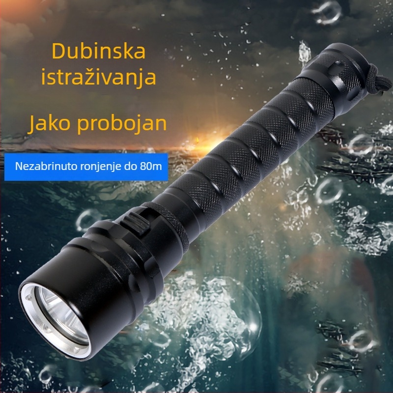 LieWolf potapljačka LED svjetiljka, 3 LED, tijelo od aluminijske legure, 20W, domet 200–500 m