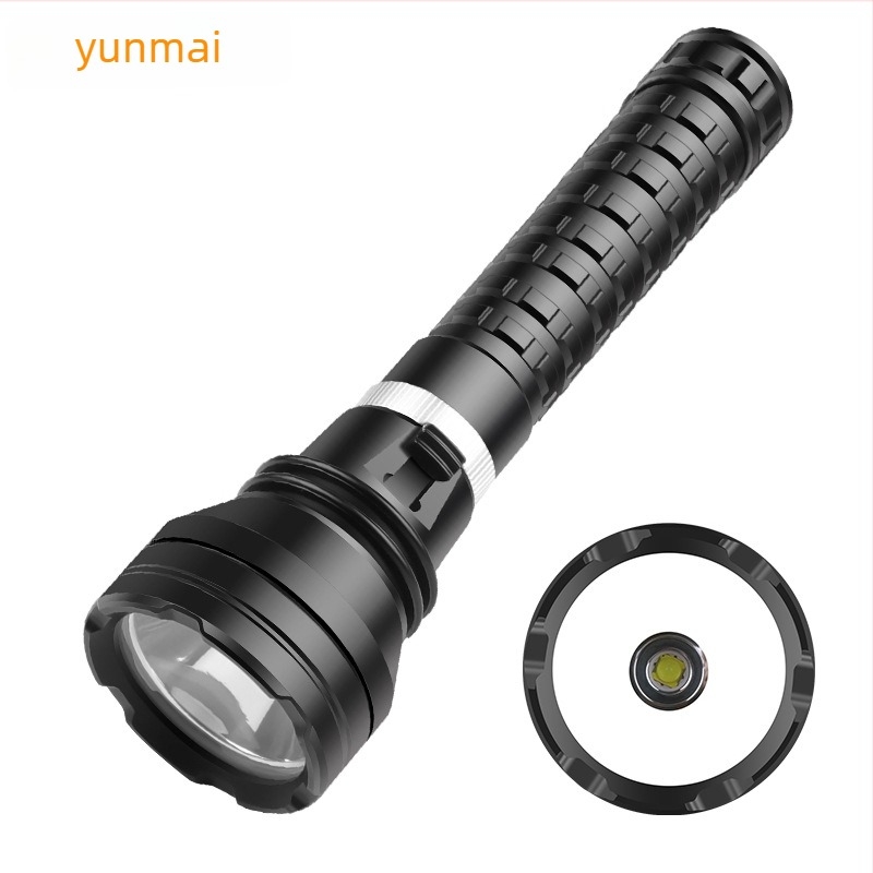 Potopna LED svjetiljka za ronjenje, 20W, kućište od aluminijske legure, baterije 2x18650/2x26650 (nije uključeno), punjiva, domet 200–500 m