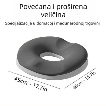 Jastučnica za sjedenje od memorijske pjene s Ice Silk navlakom, prozračna, za dugotrajno sjedenje, ured i auto, ublažava pritisak