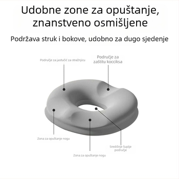 Jastučnica za sjedenje od memorijske pjene s Ice Silk navlakom, prozračna, za dugotrajno sjedenje, ured i auto, ublažava pritisak