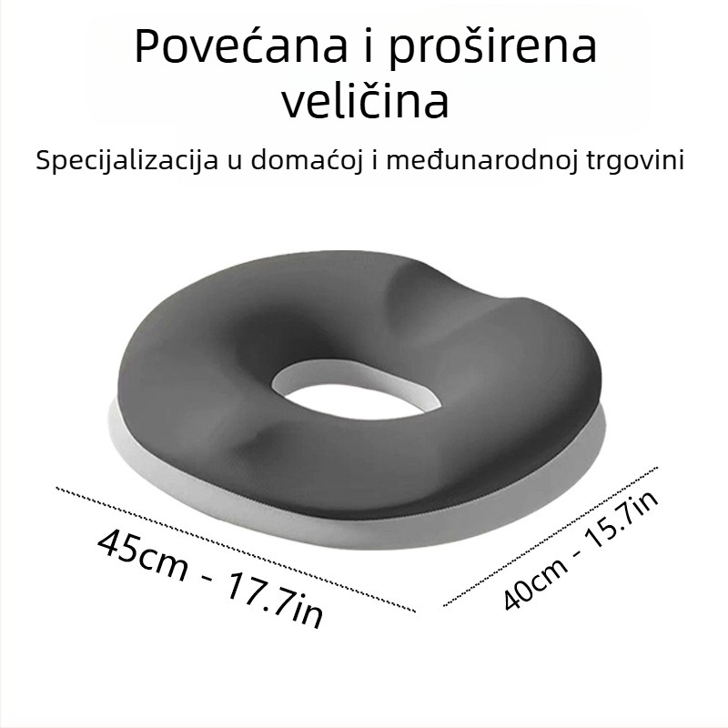 Jastučnica za sjedenje od memorijske pjene s Ice Silk navlakom, prozračna, za dugotrajno sjedenje, ured i auto, ublažava pritisak