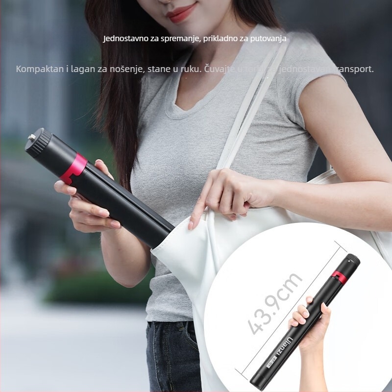 Prijenosni foto-stativ s rolnim sustavom za mobitel — aluminijska zlitina, nosivost 2–5 kg, pločica brzog otpuštanja, bez PTZ