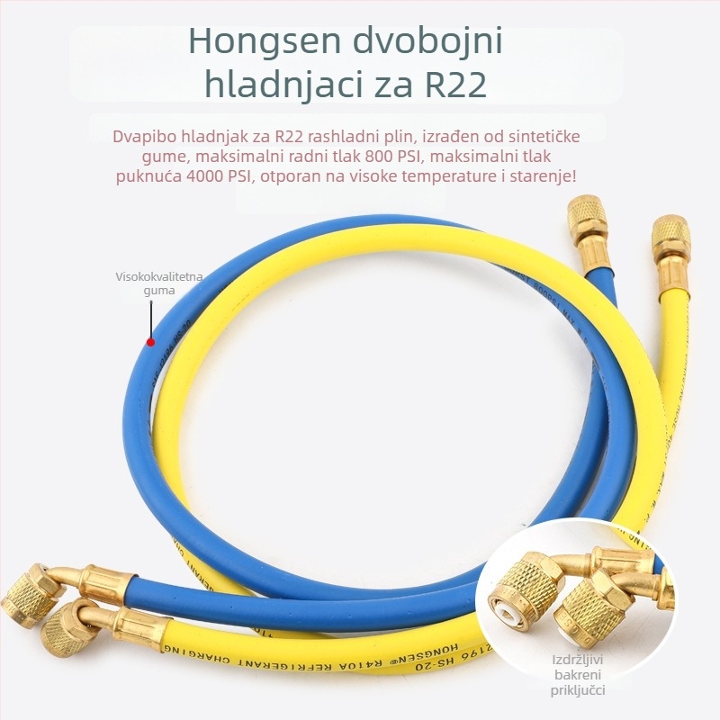 Hongsen HS-D480AH/L Digitalni tlakmjer za rashladno sredstvo za klimatizaciju — visok i nizak tlak